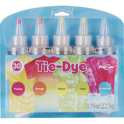 5pcs Tie Dye Kit Arts Clothes Paint Fabric Textile Craft DIY Kits Non-toxic DIY Garment Graffiti Fabric Textile Coating