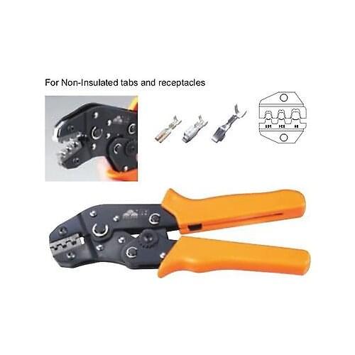 One Hand Non-Insulated Tabs And Receptacles Plier Crimper 0.1-1mm2 AWG 28-18