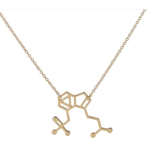 Wholesale Jewelry 10pc Mushrooms Molecule Chemistry Structure Pendant Gold Silver Plated Women Charm Jewelry
