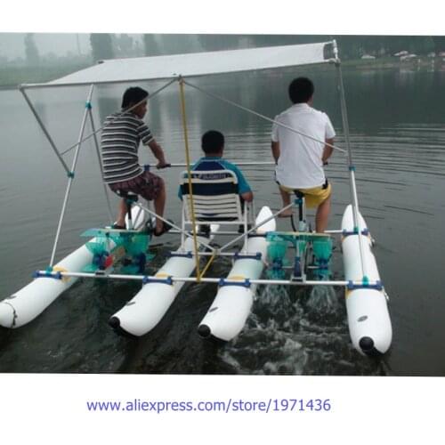 Guangzhou Factory Portable Folding Amusement Park Equipment Ride On Bicycle Foot Operated Pedal Water Bike For Teenager Adults