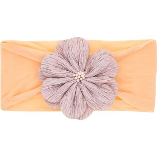 Big flower braid baby headband 2020 new baby elastic hairband nylon series girls headwear hair accessories fashion and simple