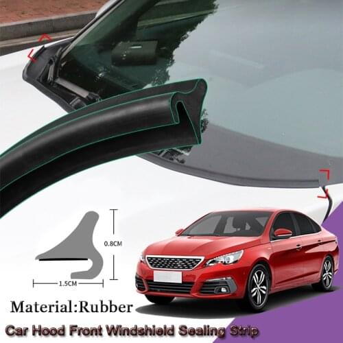 Rubber Car Seal Strip Windshied Spoiler Filler Protect Edge Weatherstrip Strips Stikcer Accessories For Peugeot 308 2014-2020
