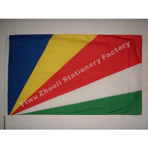 Seychelles Flag 150X90cm (3x5FT) 115g 100D Polyester Double Stitched High Quality Free Shipping