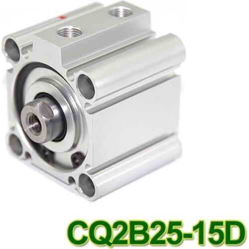 SMC Type CQ2B series CQ2B25-15D 25mm bore 15mm stroke Double Action single rod thin Pneumatic Compact Cylinder high quality