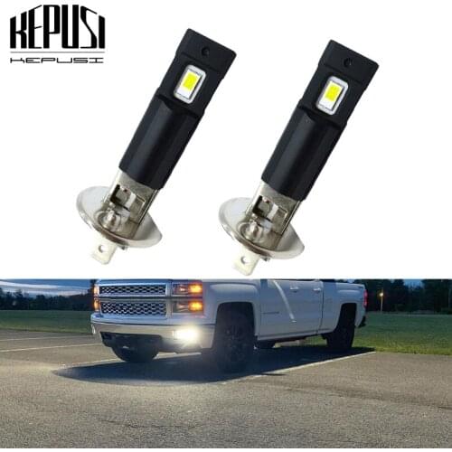 2Pcs H1 Led Bulb 6000K LED Fog Light H1 Canbus No Error Led Driving Running Light DRL High Power Led Fog Lamp DC 12V 24V White