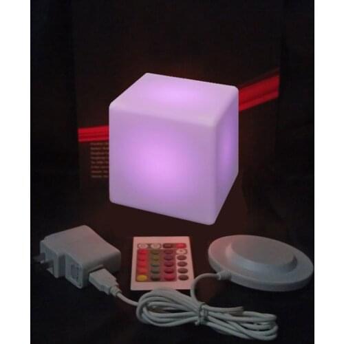 Garden Decoration furniture Remote Control LED lighting Cube Stool D10cm with 24 keys free shipping 4pcs/Lot