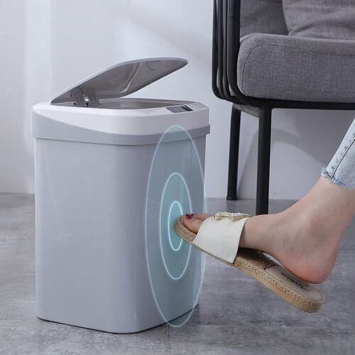 16L Automatic Smart Trash Bins Touchless Smart Trash Bins Infrared Motion Sensor Trash canKitchen Bathroom Rubbish Bins