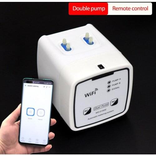 Double Pump Garden Wifi Control Watering Device Smart Automatic Water Drip Irrigation Watering System Kit EWeLink APP Control