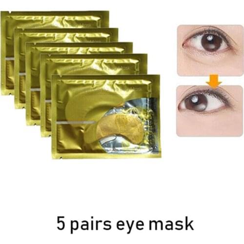 10pcs=5pack Anti-Aging Gold Crystal Collagen Eye Mask Skin Care Eye Patches Crystal Beauty Anti Dark Circle Anti-Puffiness Cream