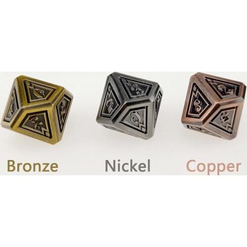 Rollooo 10 Sided Dice Single Metal d10