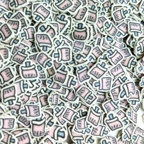 100g/lot Simulation Milk Tea Cup Slices Polymer Clay Sprinkles for Crafts DIY Nail Arts Decoration Slime Accessories 5mm