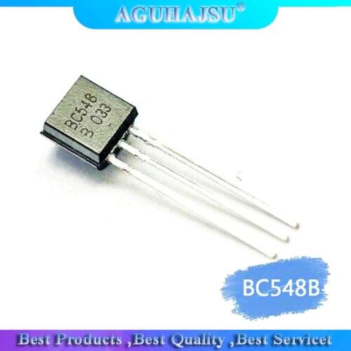 100PCS BC548B TO-92 BC548 TO92 548B new 0.1A/30V NPN low power transistor