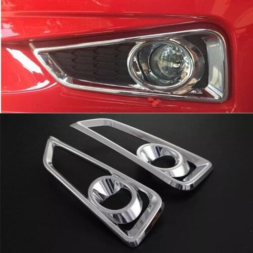For Honda City 2015-2019 2PCS ABS Chrome Car Front & Rear Taillights Headlight Fog Lamp Cover Trim Car Styling Accessories