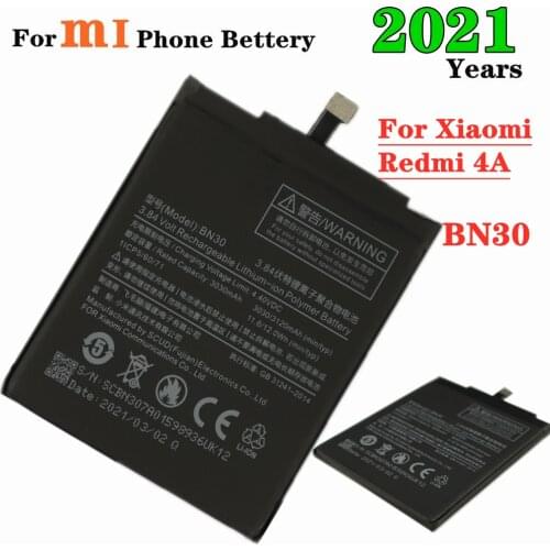 2021 Years BN30 3120mAh For Redmi 4A Hongmi 4A Mobile Phone Battery High Quality Replacement Batteries