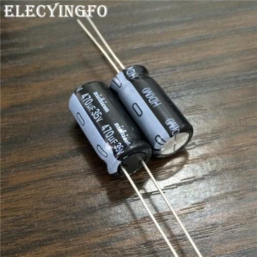5pcs/50pcs 470uF 35V NICHICON HD Series 10x20mm Super Low Impedance 35V470uF Aluminum Electrolytic Capacitor