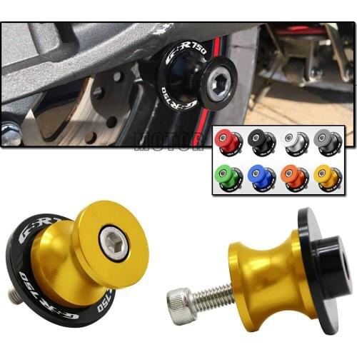 8 MM Swingarm Sliders For Suzuki GSR 750 2011-2014 Motorcycle Rear Swing Arm Cover Stand Paddock Screws Slider GSR 750 CNC 8 mm