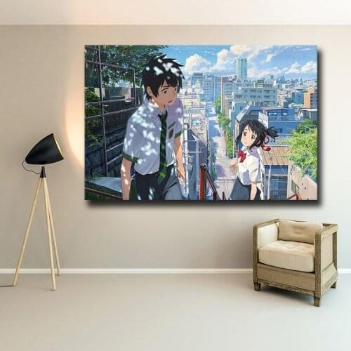 Anime Movie Kimi No Nawa Your Name Wall Art Poster Japanese Popularity Anime Canvas Painting Vintage Living Room Home Decor