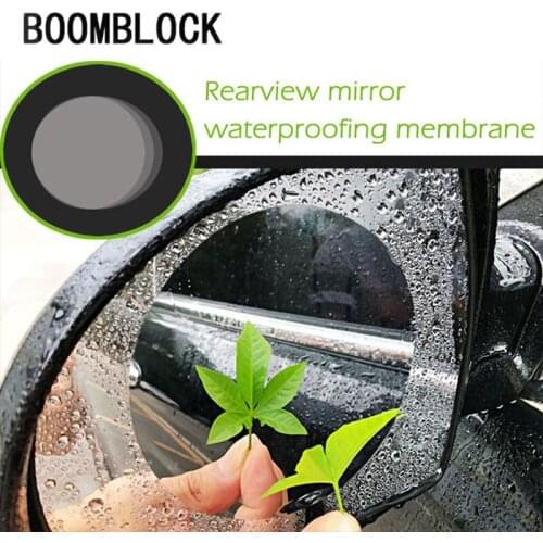 BOOMBLOCK For Mercedes W204 W210 AMG Benz Bmw E36 E90 E60 Fiat 500 Volvo S80 Car Rearview Mirror Film Anti-Fog Rainproof Sticker