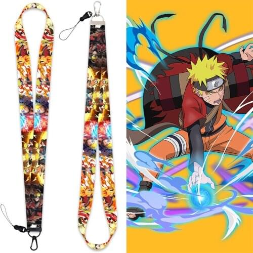 Handsome Narutos Keychain Classic Anime Accessories Neck Strap Phone Chain Work Id Card Bag Lanyard Cartoon Jewelry Cool Gift