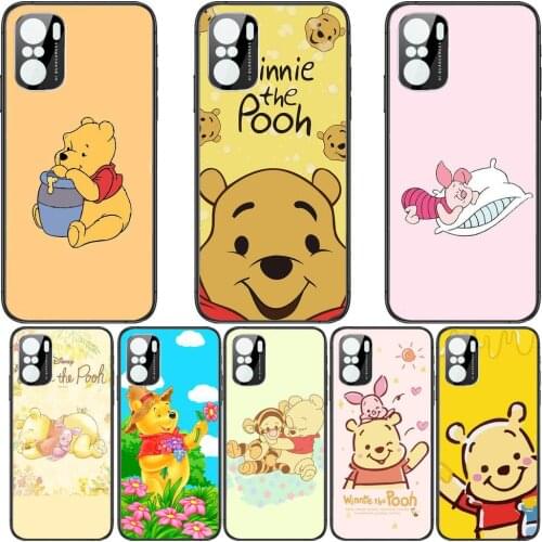 Love Winnie Bear Phone Case For xiaomi redmi POCO F1 F2 F3 X3 Pro M3 9C 10T Lite NFC Black Cover Silicone Back Prett mi 10 ultra