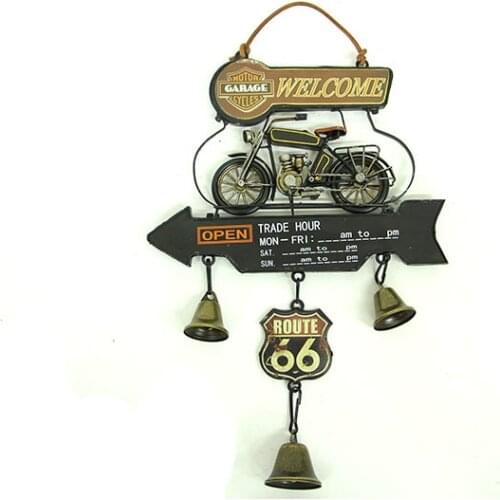 Decorative Metal Classic Motorcycle Welcome Written Doorbell - Cafe, Restaurant, Hotel - Gift, Trinket, Classic, quality