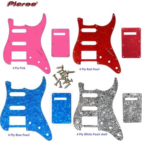 Guitar Parts - For USA/Mexico Fd Strat 72' 11 Screw Hole Standard PAF Humbcker Hss Guitar pickguard & Back Plate Scratch Plate