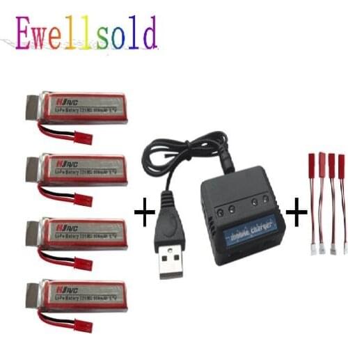 Ewellsold S032G RC Helicopter V959 V929 V969 U818A RC quadcopter 3.7V 600mah Li-polymer battery*4pcs+charger box 5pcs/lot
