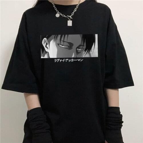 Summer New Japanese Anime Attack on Titan T-shirt Large Size Short Sleeve Loose Streetwear Tees Casual Harajuku Women Clothing