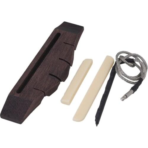 Ukulele Guitar and E-acoustic Rosewood Bridge Plastic Saddle Nut Guitar Parts