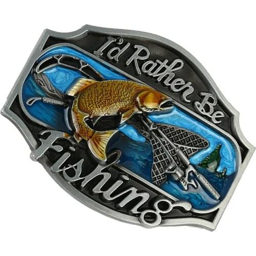 Hot Sale Western Popular Exquisite Pattern Belt Buckle Flying Fish Fisherman Belt Buckle