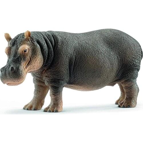 Simulation Forest Wild Hippopotamus Plastic Animals Mini Figure Model Toys For Children