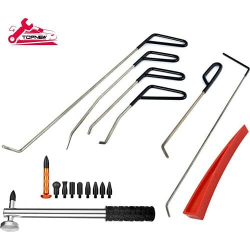 Dent Removal Rods Tools Dent Repair Kit Rod Whale Tail Alignment Tool for Car Dents Hail Damage Removal