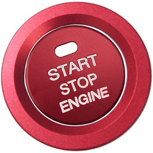 Engine Start Stop Switch Button Cover Trim Fit for Hyundai Elantra 2017 2018 2019 2020 Red