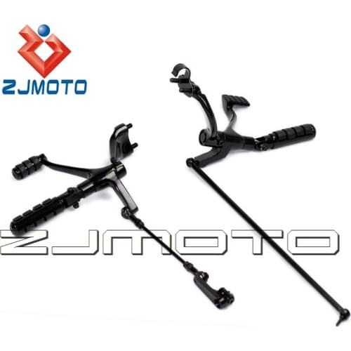 ZJMOTO Black Foot pegs Motorcycle Brake Shift Forward Control Kit For Harley Sportster 883 Iron (XL883N) 2009-2013