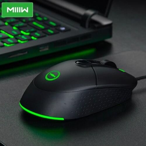 Miiiw 700G USB Wired Gaming Mouse 6 Programmable Buttons 7200DPI Colorful RGB Backlit Computer Gamer Gaming Mouse