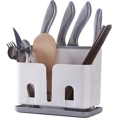 Multifunctional Kitchen Knife Stand Plastic Knife Holder Drain Rack Knives Block Kitchen Cutlery Organizer Kitchen Accessories