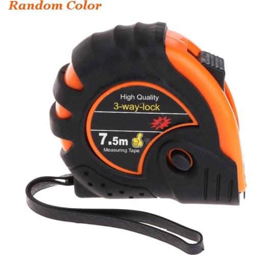Multifunctional Household Measuring Tool Retractable Tape Measure 3-way Locking Metric Rubber 3m 5m 7.5m Woodworking ANJIESHUN