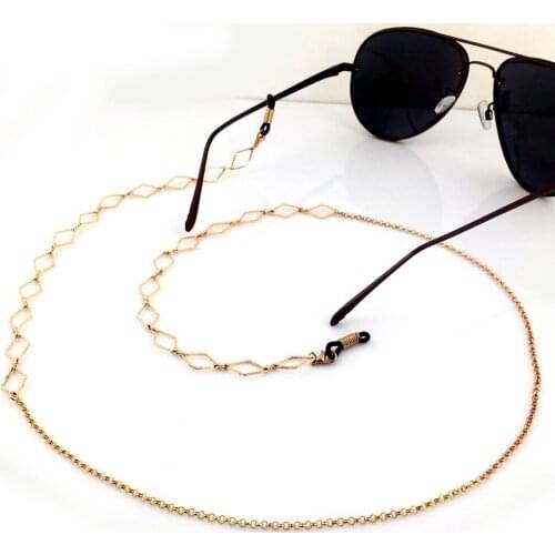Fashion Reading Glasses Chain for Women Metal Sunglasses Cords Beaded Eyeglass Lanyard Hold Straps Gold silver Eyewear Retainer
