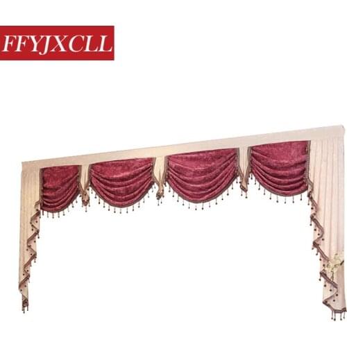 Custom Made New Pelmet Europe Luxury Valance Curtains for Living Room Window Curtains for Bedroom Curtains 1 Piece Home Hotel
