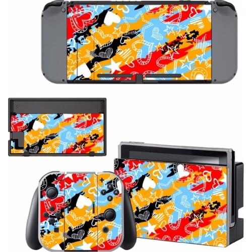 New Camouflage vinyl Decal Skin Sticker For Nintend Switch NS NX Console & Joy-con