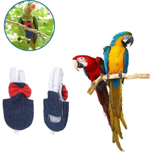 2021 New Bird Parrot Diaper Flight Suit Nappy Clothes For Green Cheek Conure Parakeet Cockatiels Pigeons Medium Large Pet Bird