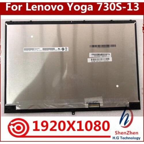 Original 13.3 LCD Screen Glass Digitizer Assembly With Frame For Lenovo Yoga 730S 730S-13 B133HAN05.1 FHD 1920*1080