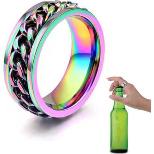 16/17/18/19/20/21mm Mini Bottle Opener Stainless Steel Finger Ring opener Bottle Beer Cap Opening Remover Kitchen Gadgets Tools