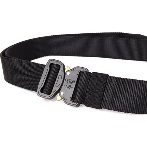 Tactical Belt Nylon Military Army belt Outdoor Metal Buckle Police Heavy Duty Training Hunting Belt 125CM 3.8cm Wide