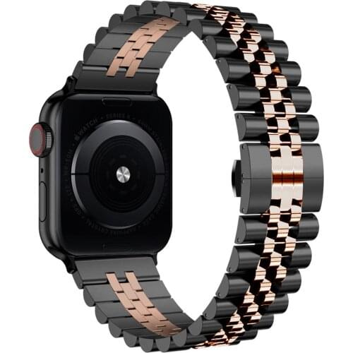 Watchband for apple watch 44mm 40mm series 6 5 4 se band Solid Stainless Steel strap for iwatch Bracelet 3 42mm 38mm correa