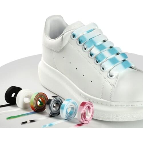Tie-dyed shoelaces sneakers shoelace basketball shoes fashion personality color sports flat shoes lace rope For Kids Man Shoes