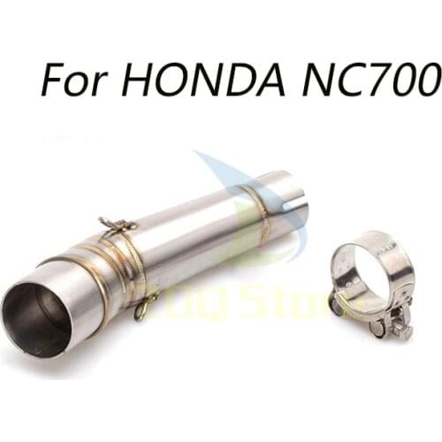 51MM Modified Motorcycle Exhaust Middle Pipe Muffler Connection Tube For HONDA NC700 NC750 NC750X 2012-2017 Slip On Link Pipe