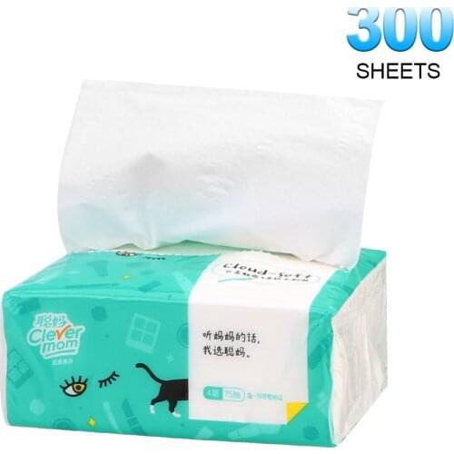 Dinner Table Napkins Disposable Tissue 3 Layers 300 Sheets Toilet Paper Household Pure Wood Pulp Paper Towel