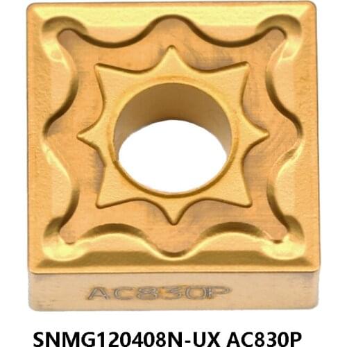 100% Original SNMG1204 SNMG120408N-UX AC830P Carbide Inserts SNMG120408 SNMG 120408 Lathe Cutter Turning Tools 10pcs/box