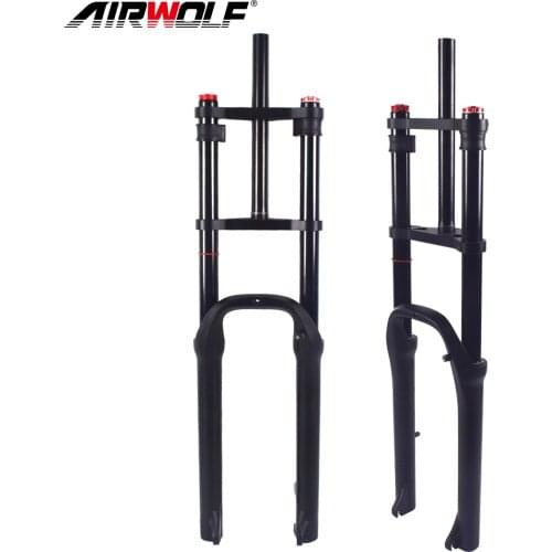 AIRWOLF Fat Bike Fork 26 Mtb Suspension Bike Fork 26er Blade Length 540mm QR 135*9mm Mountain Bicycle Fat Fork Free Shipping U.S